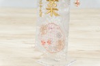 №7630-43K 特小 白揃え 雪花 金刺繍 花かすみ房桃 クリスタルスタンド thumbnail 7