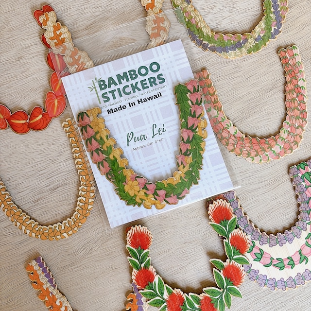 【Sサイズ】LEI WRAPS ステッカー / BAMBOO STIKERS ハワイ