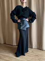 architected black frill remake knit-5140-1