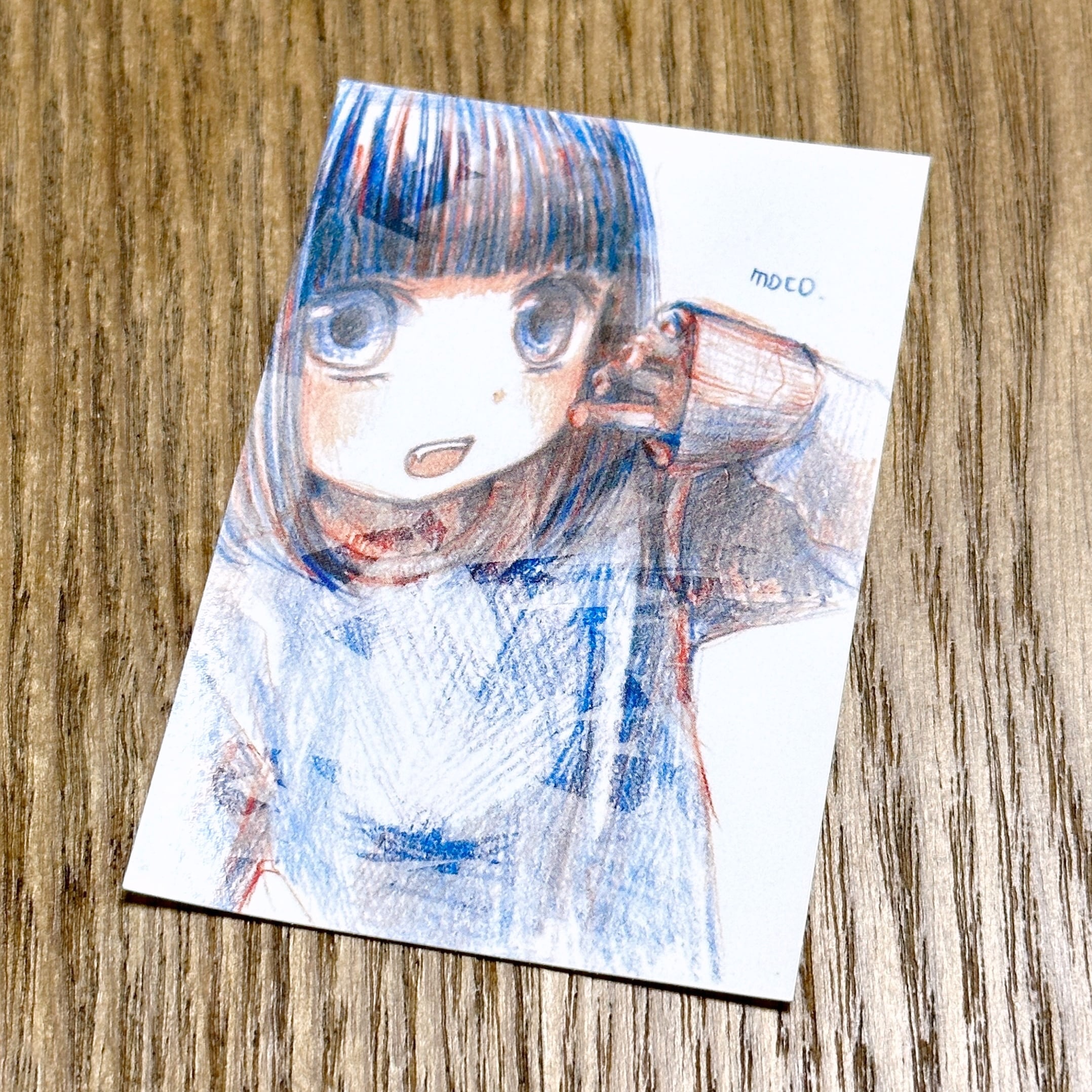 ステッカー「赤青鉛筆ドローイング」 | moco's shop
