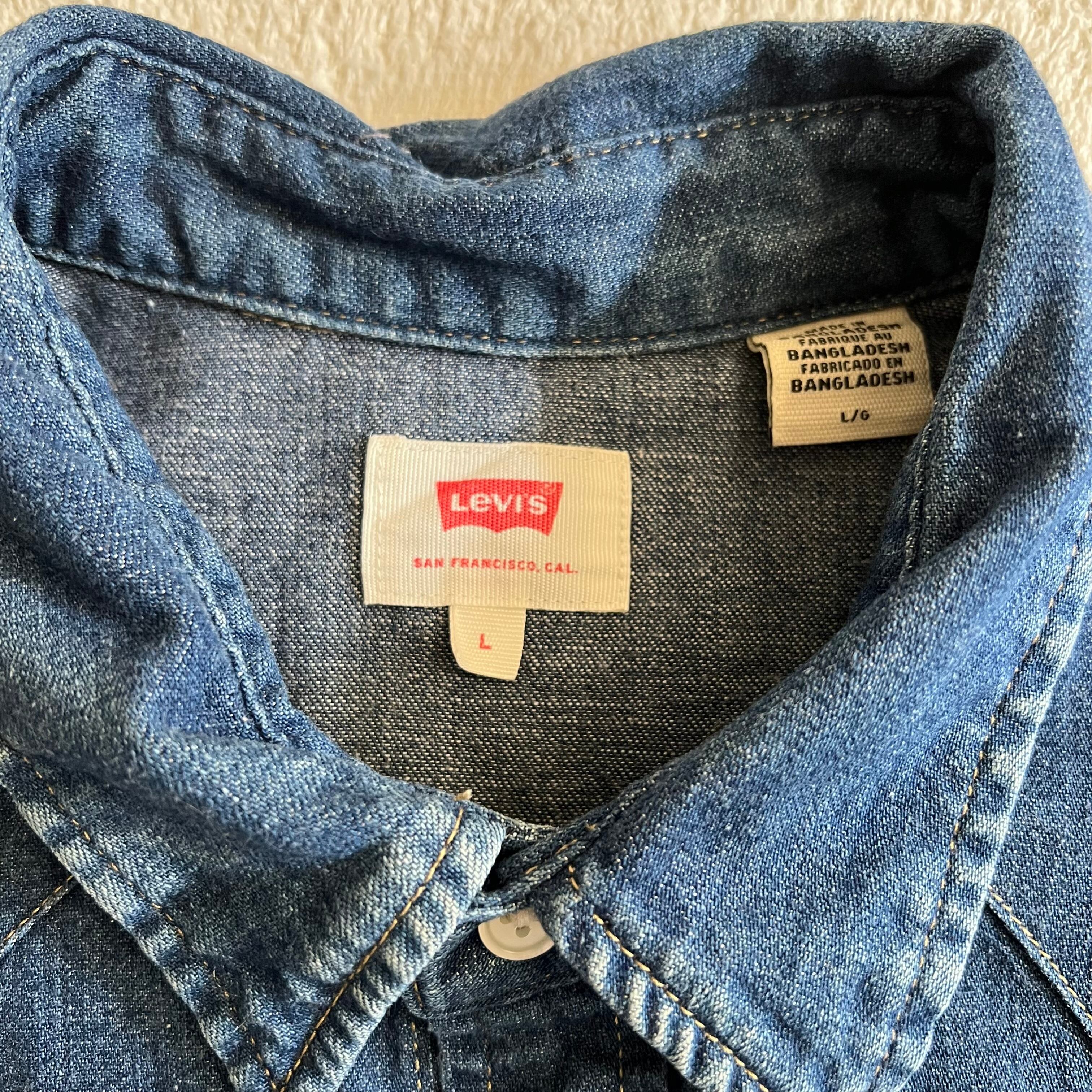 【お好きな方に♡】　LEVI'S　長袖デニムシャツ　大人シルエット　S