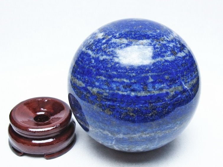 ラピスラズリ スフィア 天然石 置物　特大約8.7cm 　1069g　1kg越え 1Kg ラピスラズリ 丸玉 87mm スフィア 置物 一点物 151-10182 | 天然石