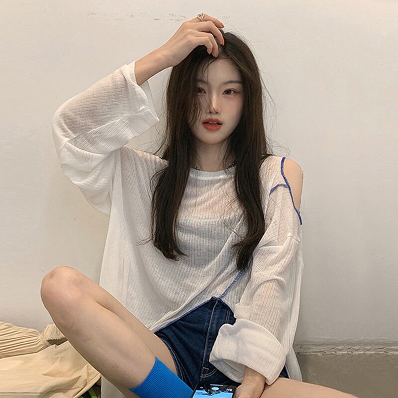 スタイルセーター レディースサマー薄手ブラウス ロング 夏物 スーパーモール90493993585