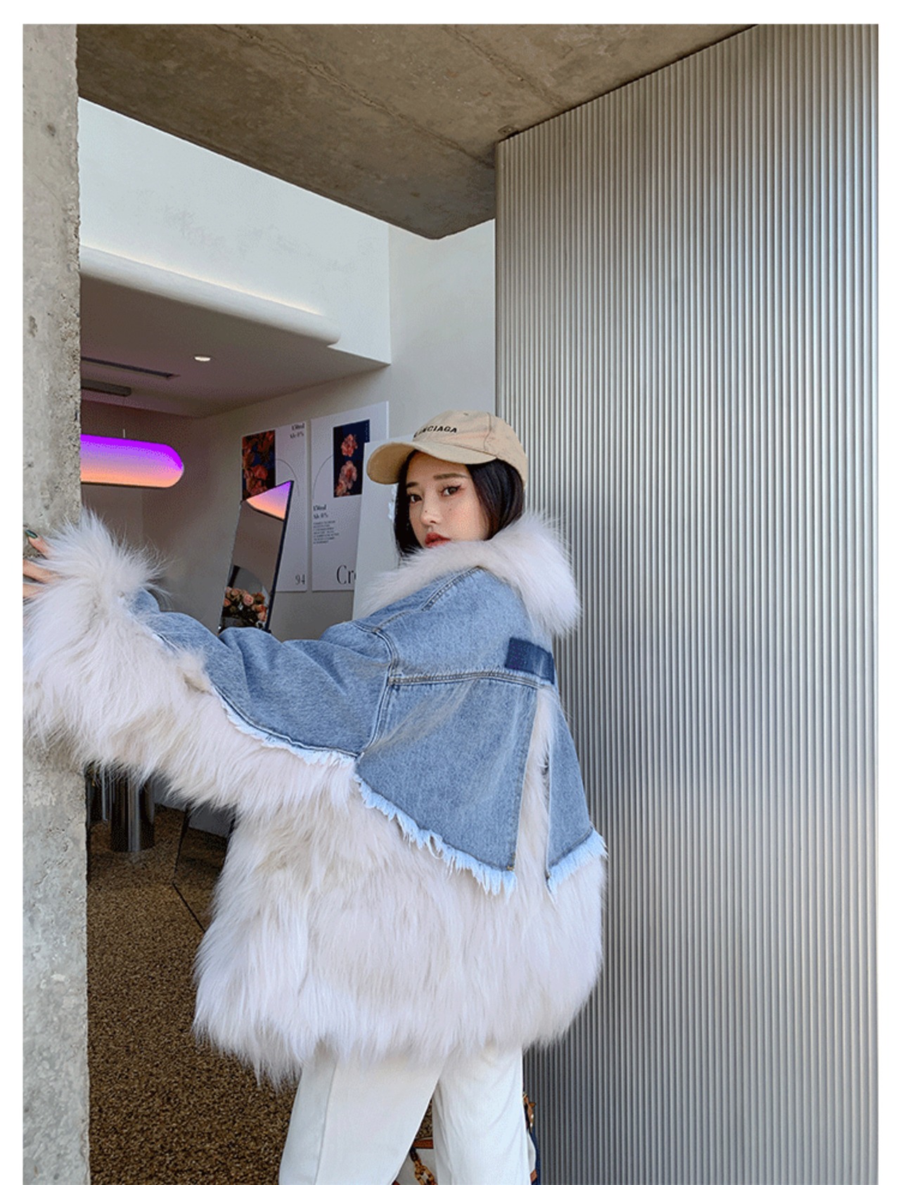 2カラー 】デニム ファー コート ジャケット | LOVEYsmileSHOP 2カラー 】デニム ファー コート ジャケット | LOVEYsmileSHOP