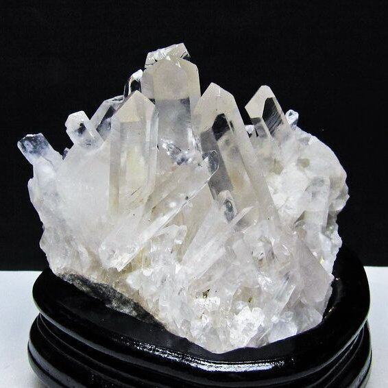 水晶 クラスター マダガスカル産 台座付属 水晶 原石 一点物 182-9433