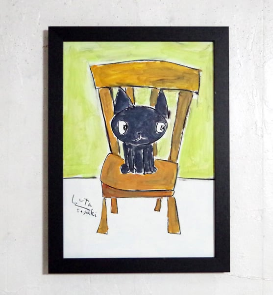 佐々木勇太　犬のイラスト 青いソファ doghouse gallery