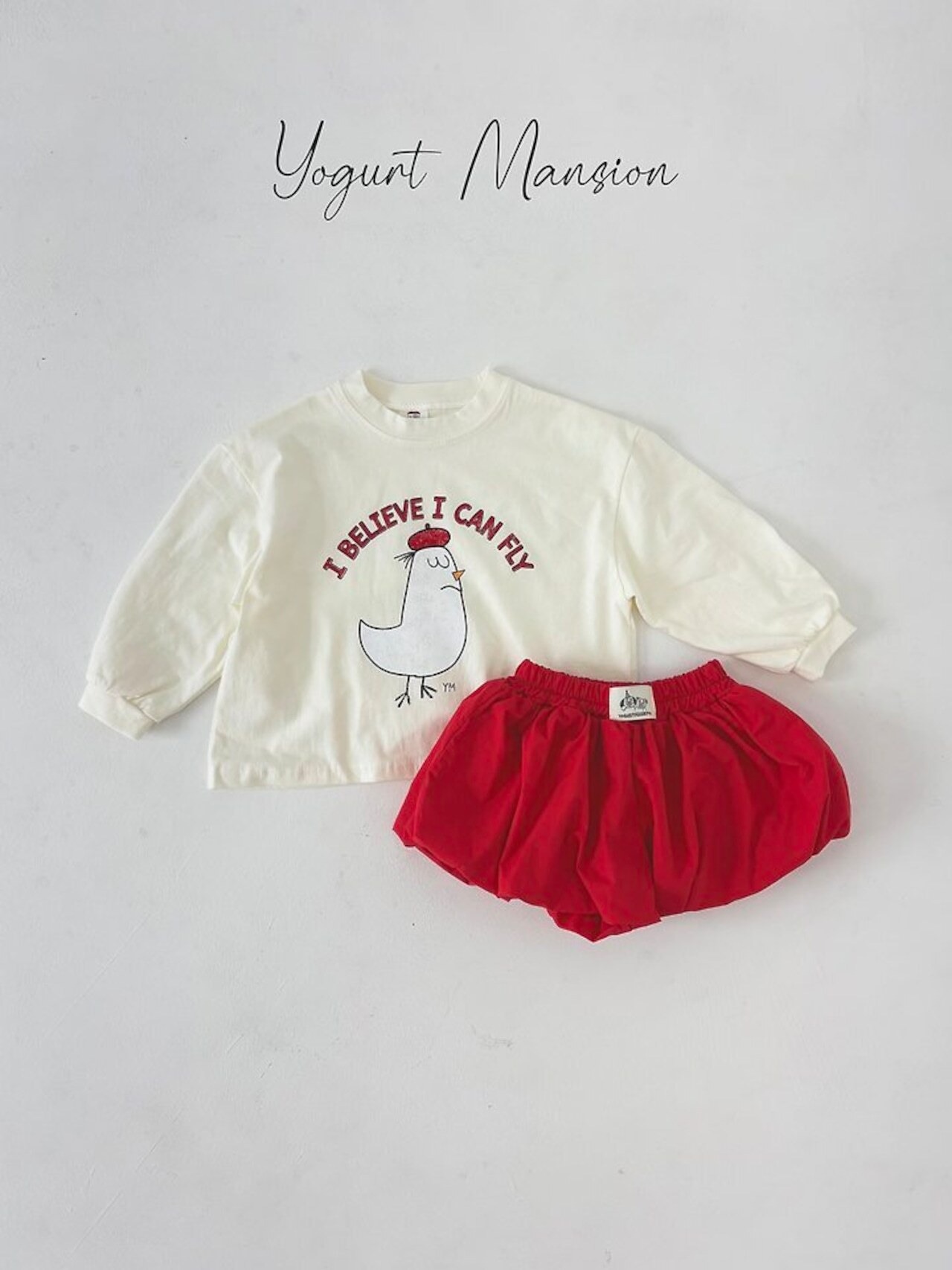 韓国子供服 / 26Autumn / 〖取寄〗Yogurt Mansion / ポンポンキュロット / キッズ服 *XS~JM*
