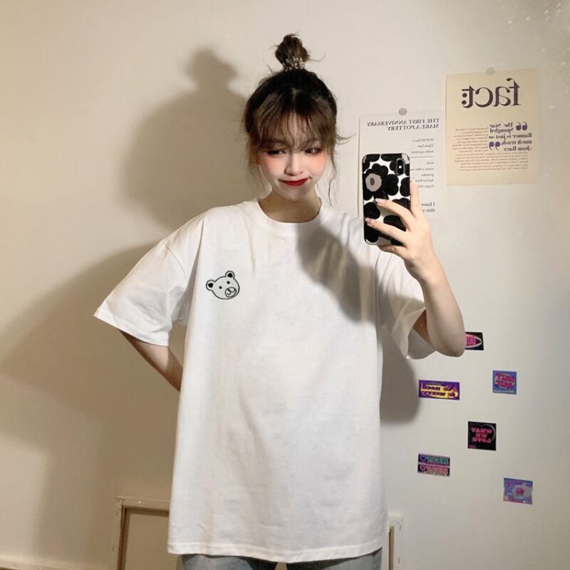 ホワイトオータムウィンタールーズレッドTシャツ トップス 秋物 冬物 YY-ファッション17125355088