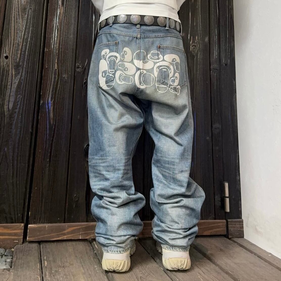 00s A BATHING APE BABY MILO BACK PRINT DENIM | GALAXIES