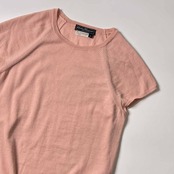 イタリア製 Salvatore Ferragamo サルヴァトーレ フェラガモ 半袖 ウール サマーニット セーター M/ピンク レディース