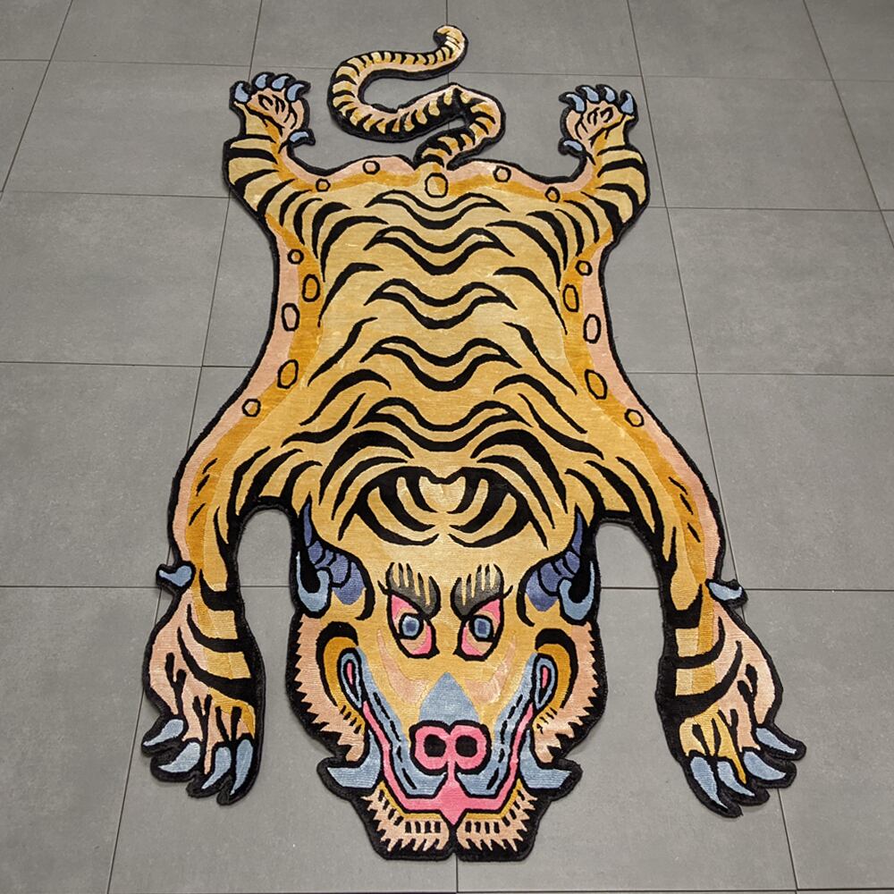 Tibetan Tiger Rug (Lサイズ シルク 050) チベタンタイガーラグ
