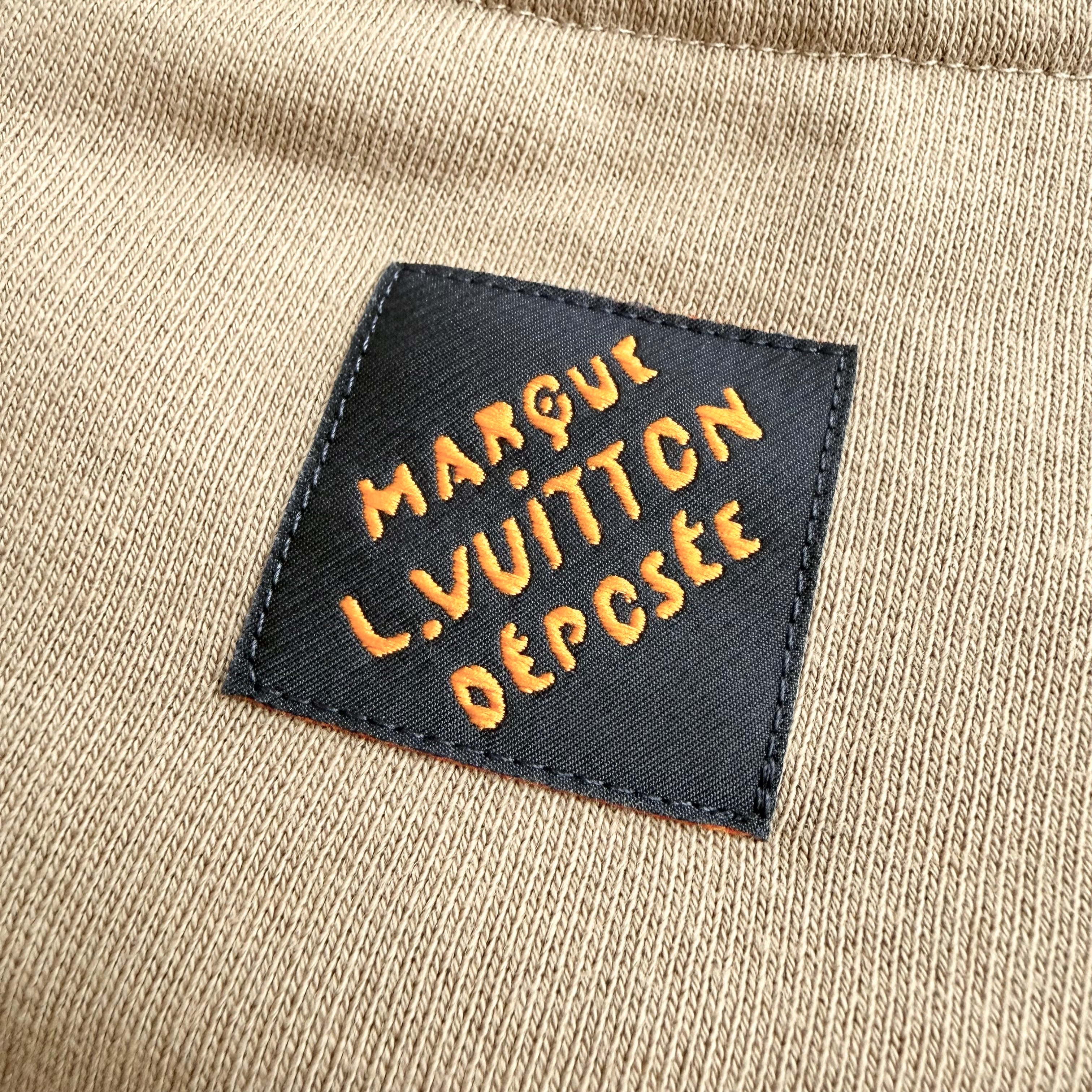 LOUIS VUITTON エンブロイダリー シグネチャー クルーネック サンド XL