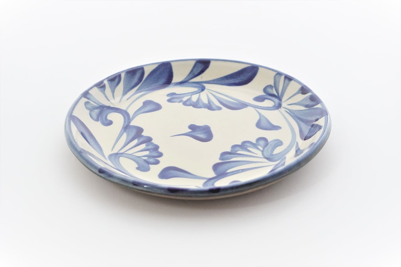 7寸プレート コバルト唐草