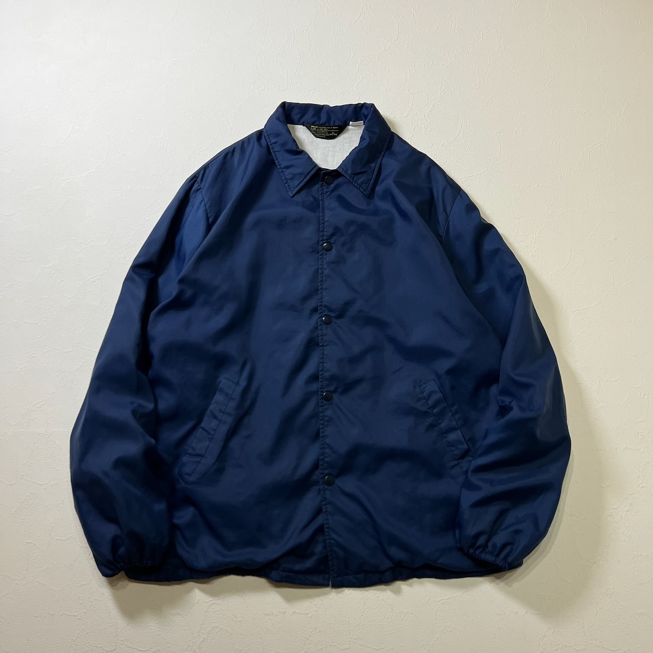 70s JCPenney ナイロン コーチジャケット ジェーシーペニー ネイビー L 古着