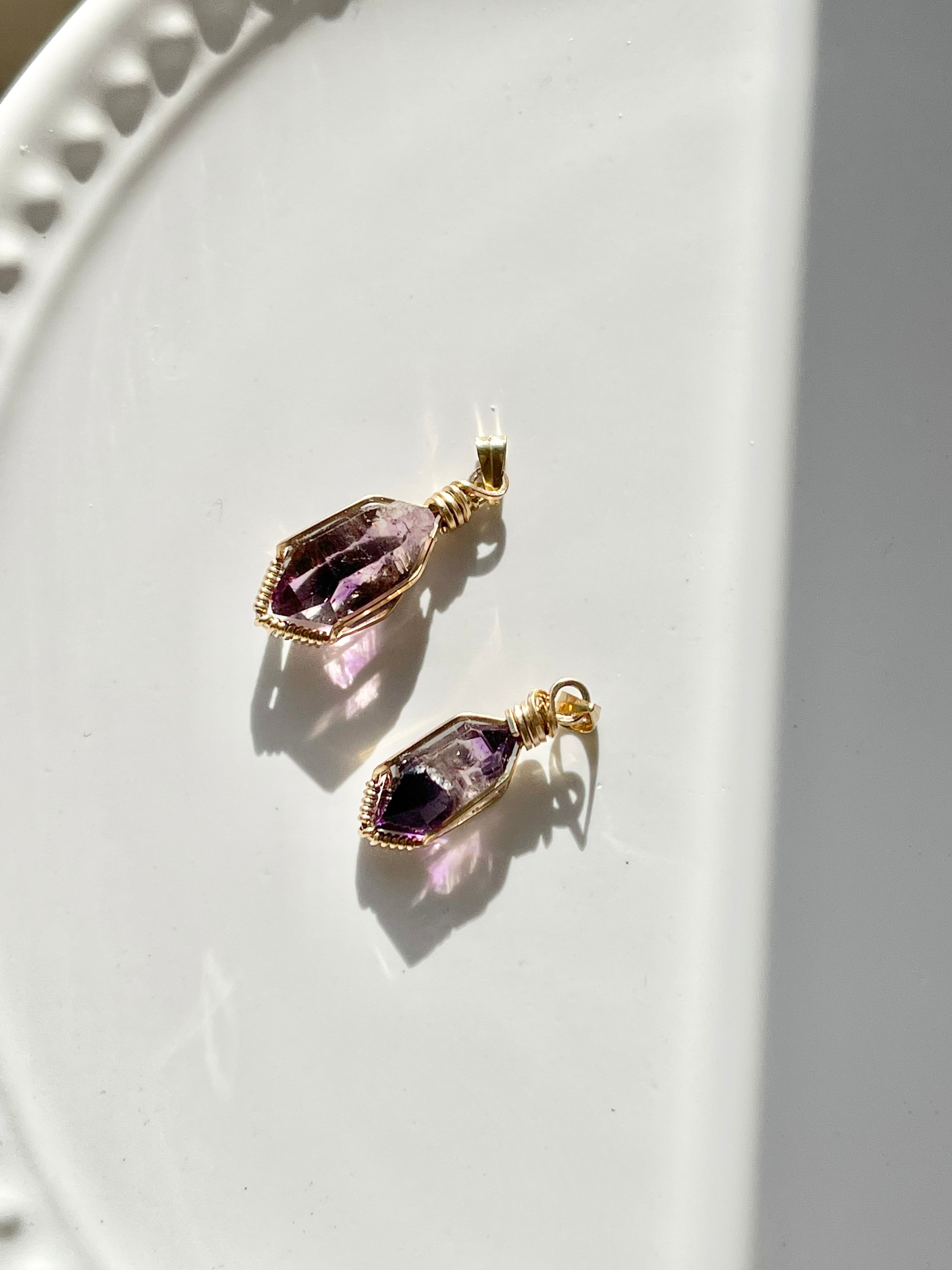 ジンバブエアメシスト＆14kgfペンダントチャーム