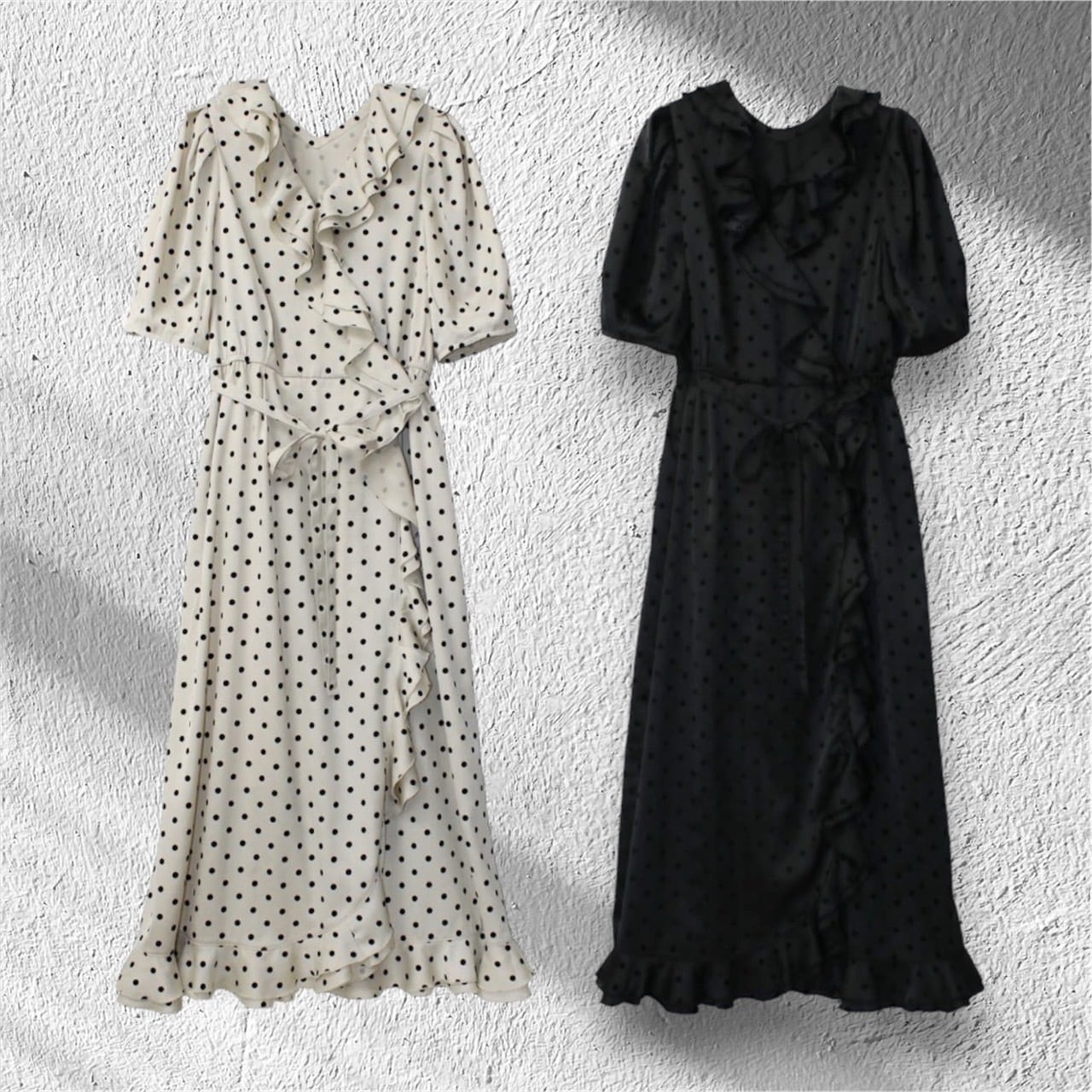 コエル COEL ビッグブルゾン オーバーサイズ フリル付き COEL】ドット 