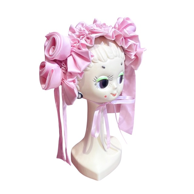 ローズリボンヘッドドレス　PINK