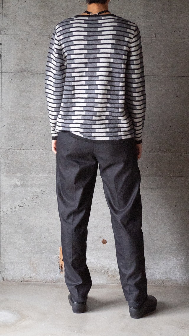 "KRIS CASSIA" 1990s Shadow block border knit