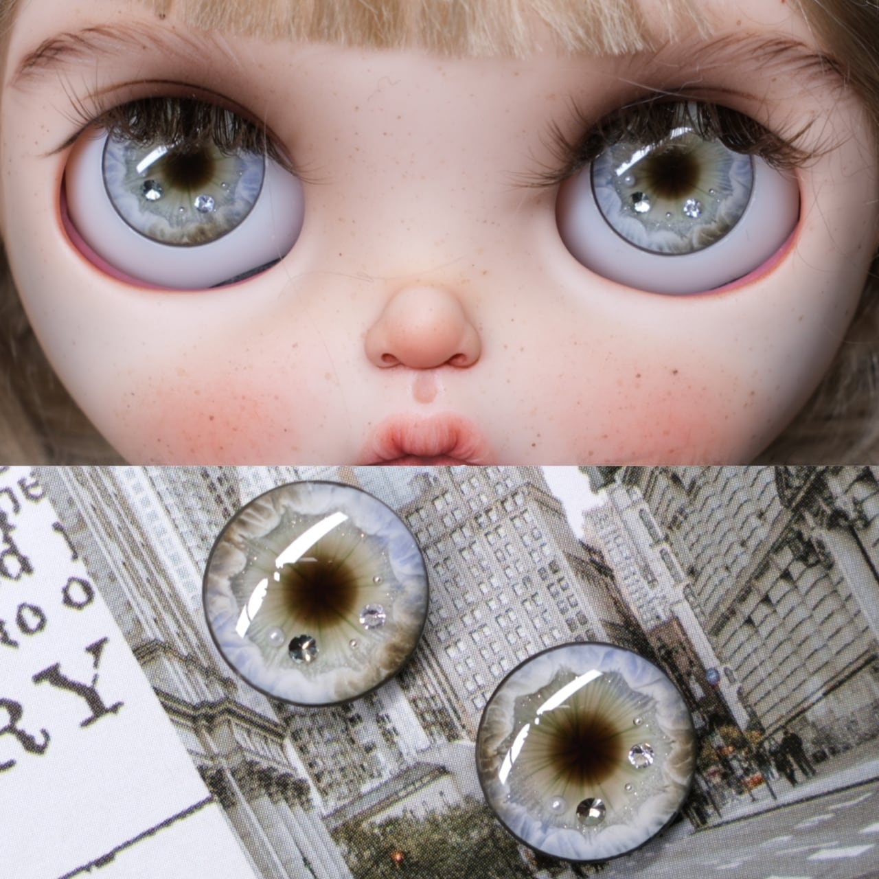 受注製作】【ブライス用アイチップ】ドールアイ Blythe カスタムアイ