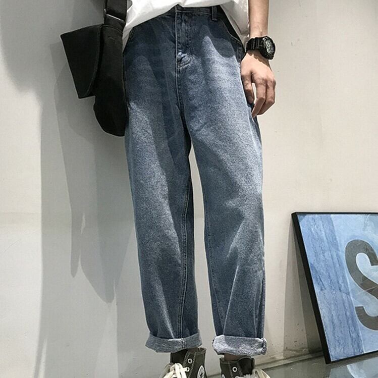 全2色 デニム パンツ ストレート カジュアル 無地 おしゃれ