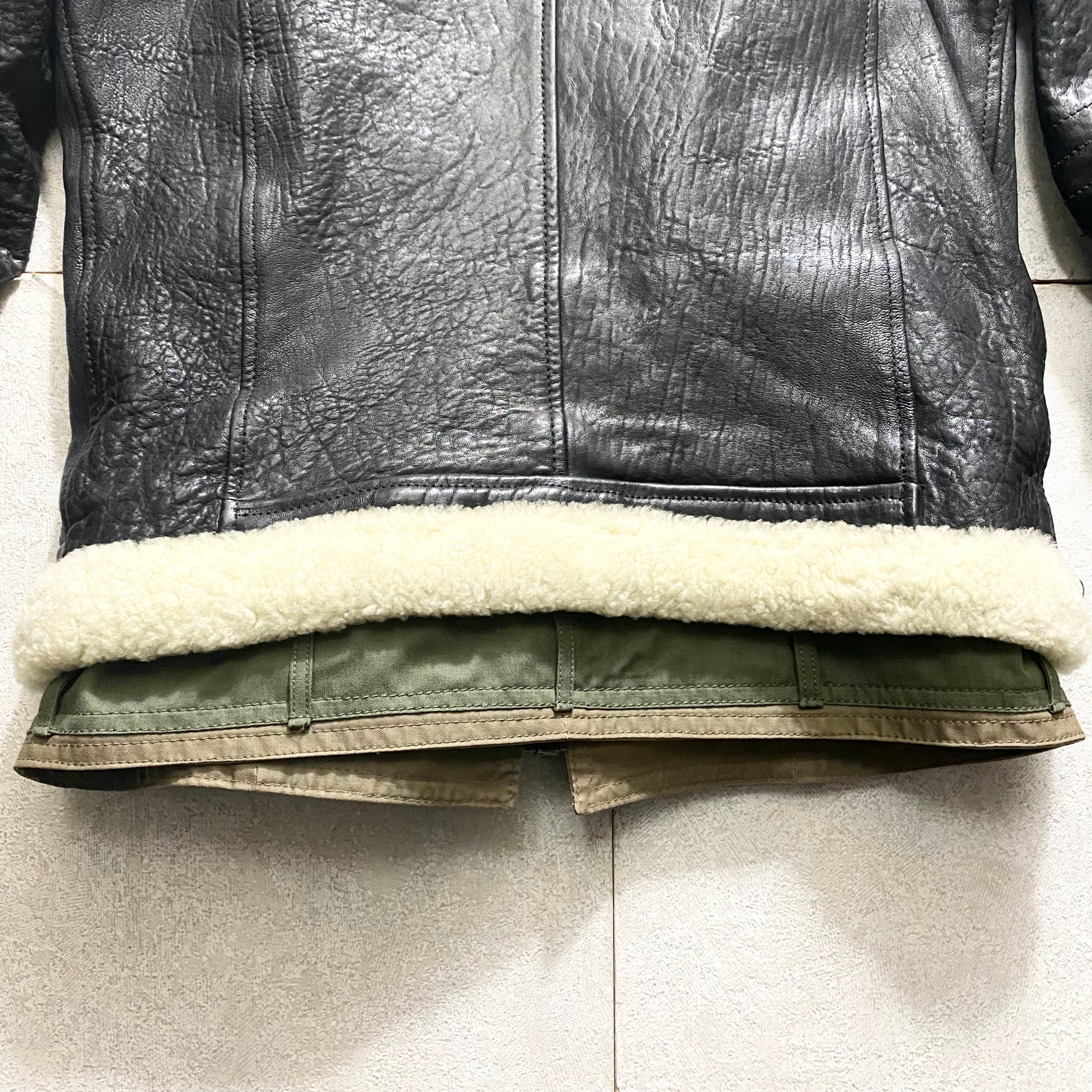 archive 2005AW DOLCE&GABBANA layered mouton riders jacket | NOIR 