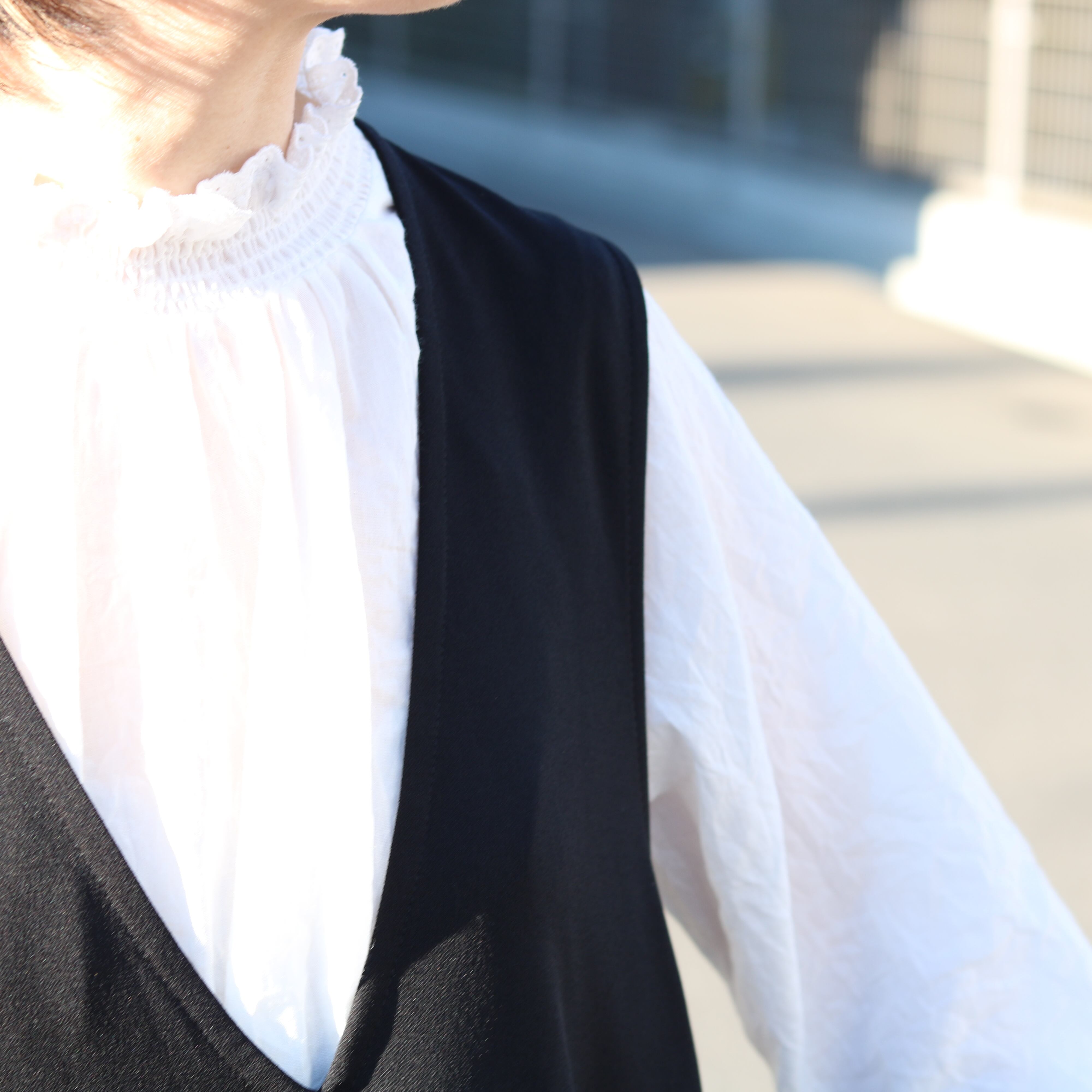 カットジョーゼット Vネックワンピース | Zakka so-la