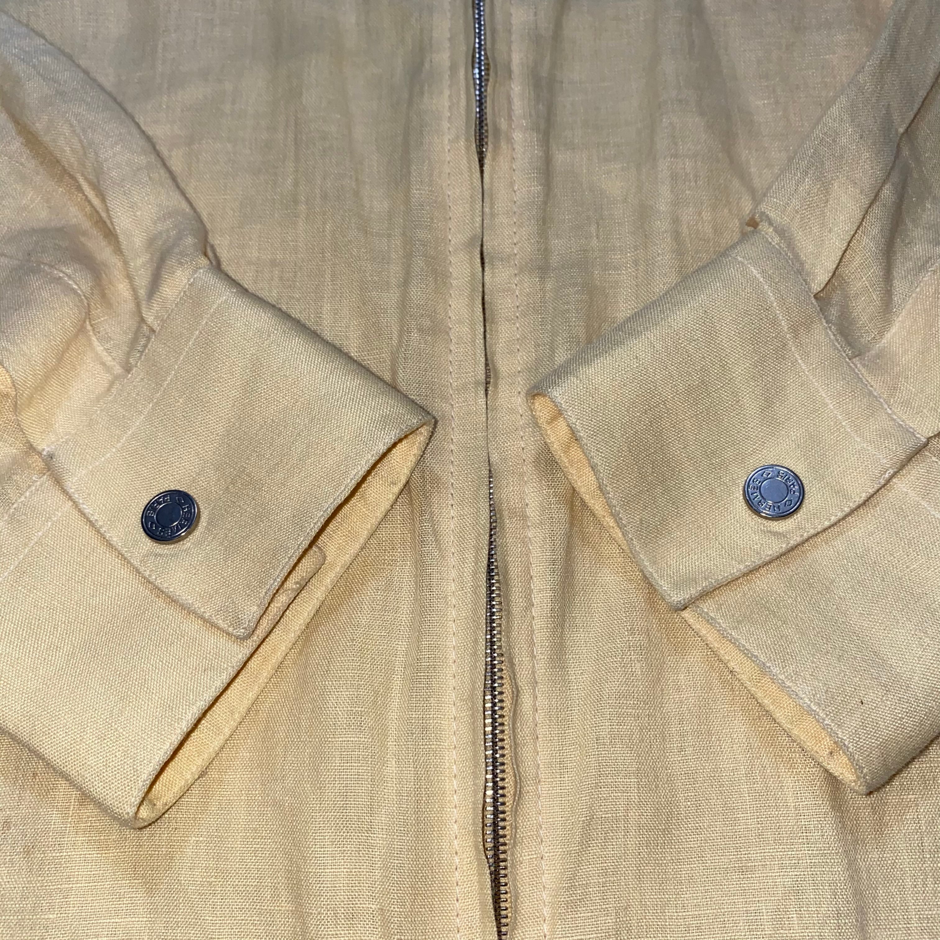HERMES zip-up linen shirt | NOIR ONLINE