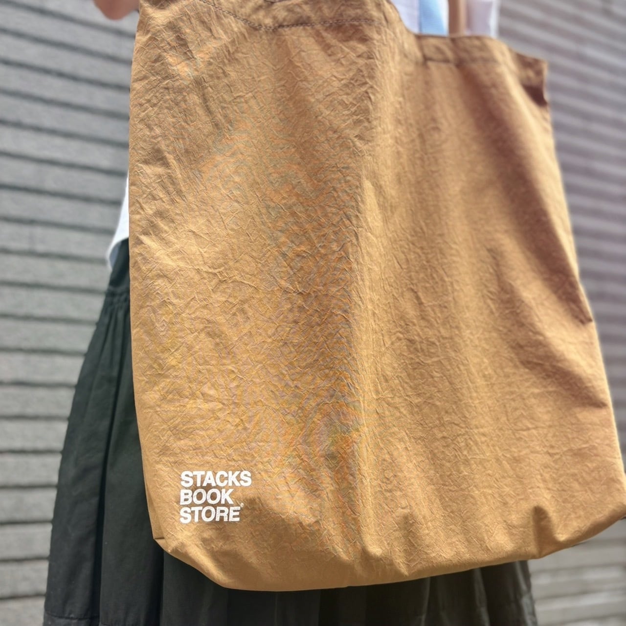 stacksbookstore - 2way nylon tote ベージュ stacks bookstore - 2way nylon tote | stacks bookstore
