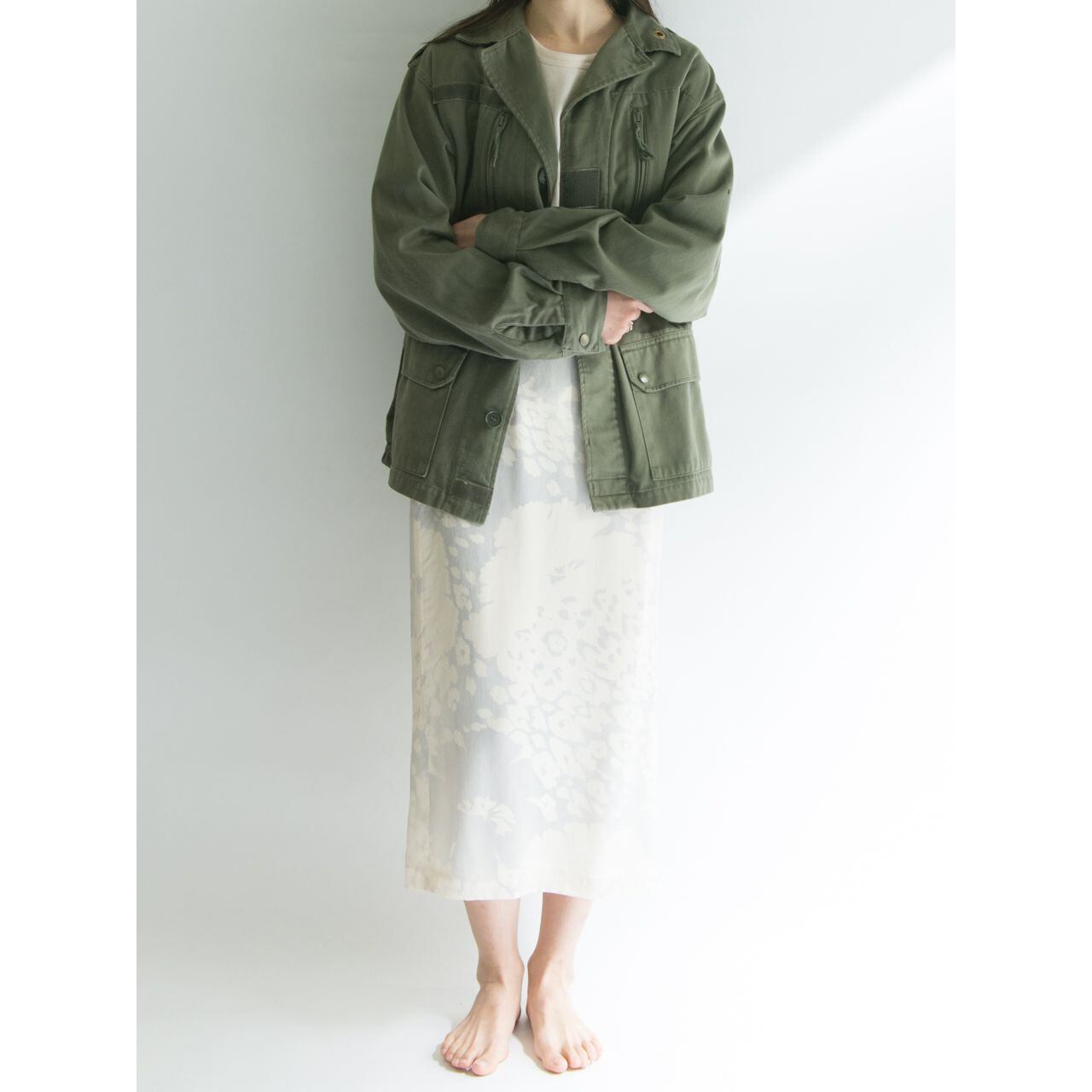 【French Army】80-90's F2 combat jacket cotton satin（フランス軍 コットンサテンF2コンバットジャケット）3e