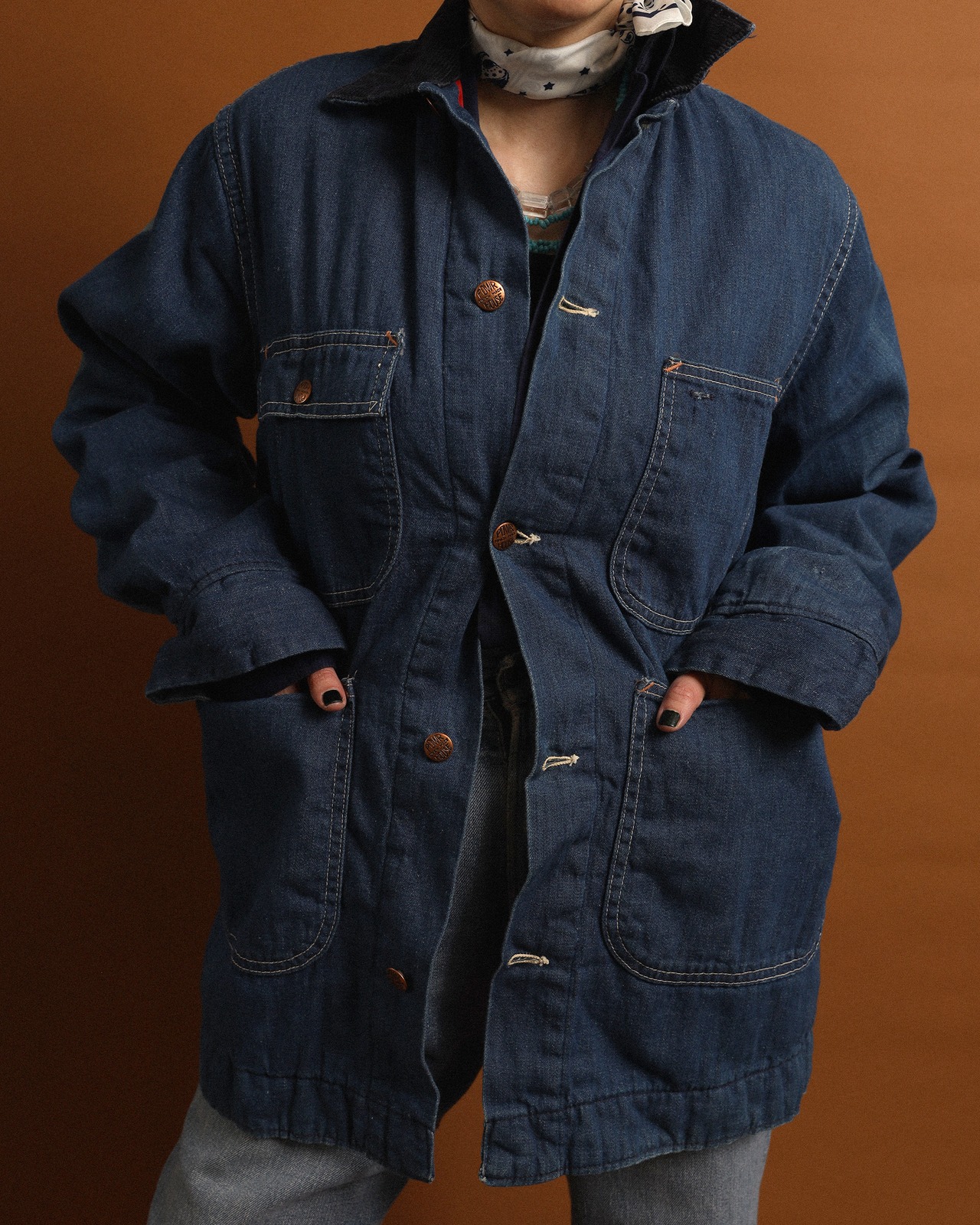 1970's Power House / Faded Vat Dye Denim Coveralls