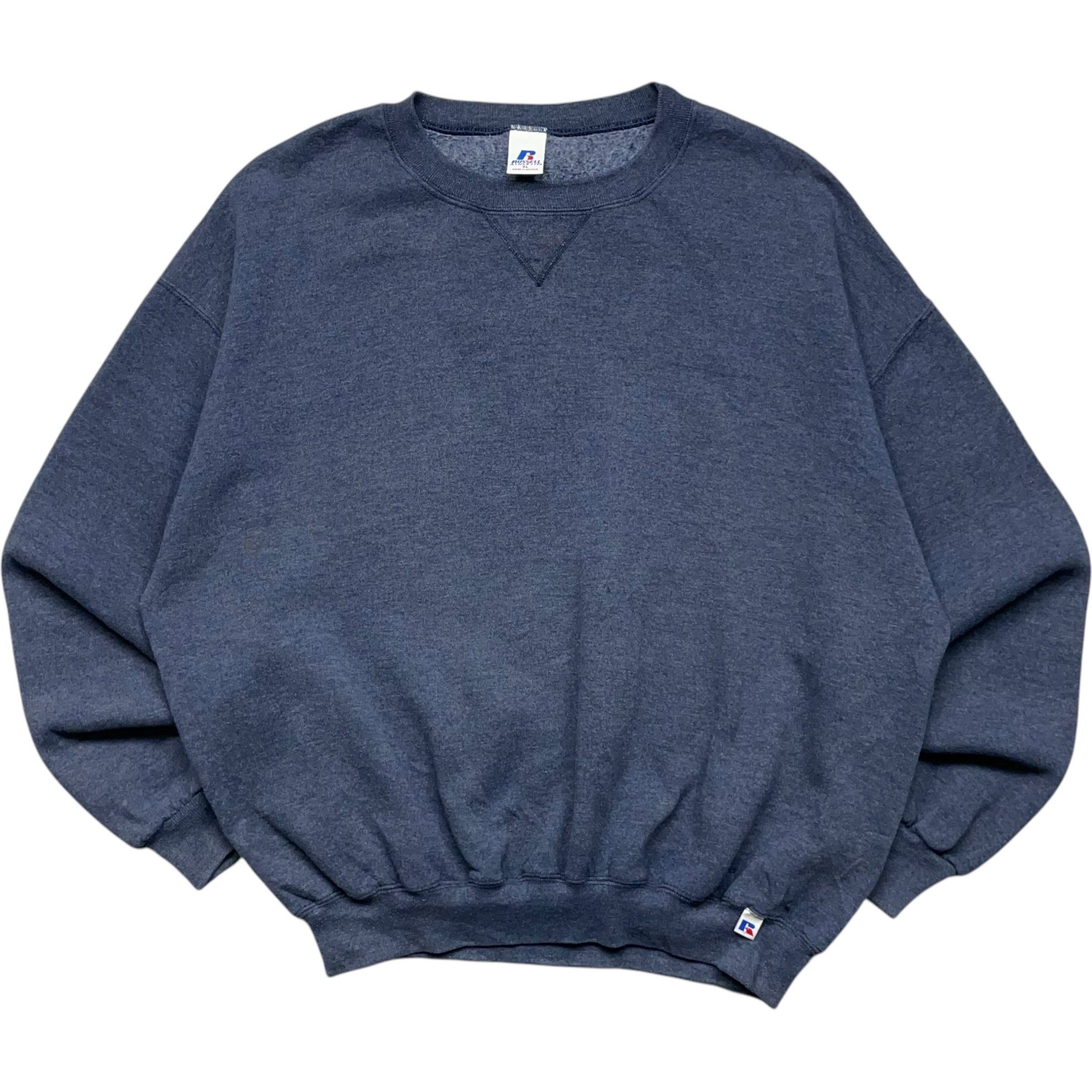 《XL》 russell athletic ラッセルアスレチック スウェット 無地 ネイビー 90年代〜 no.7058
