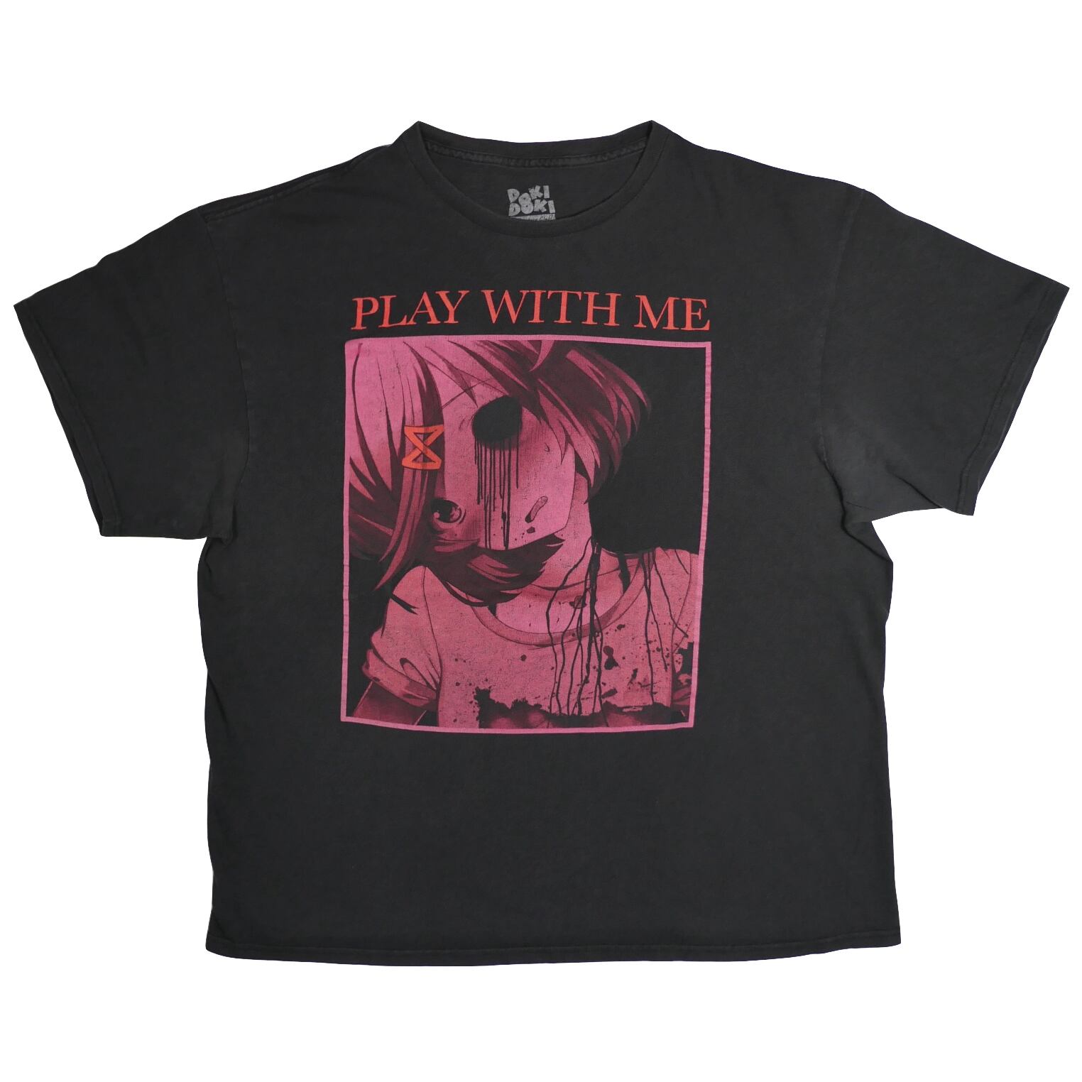 USED【XL】Doki Doki Literature Club! ドキドキ文芸部 ナツキ Play With Me Tee