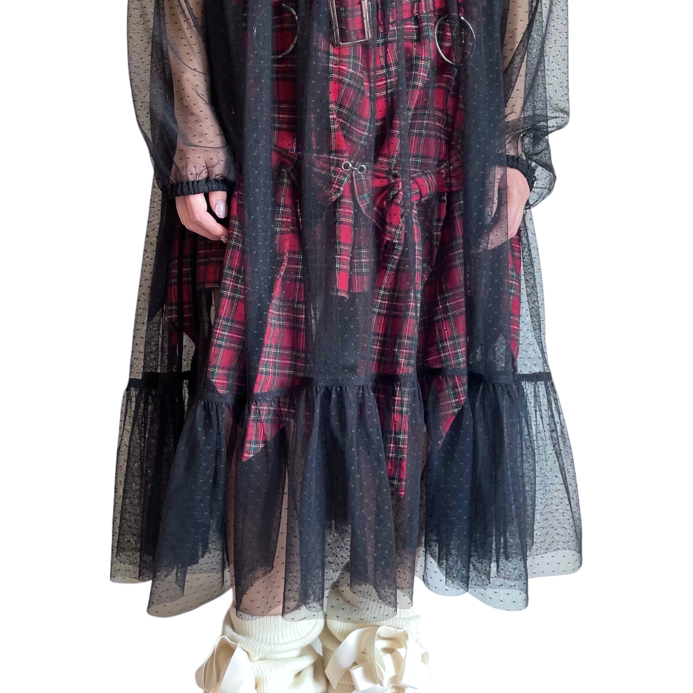 リボンワンピース See-through Black | HEIHEI
