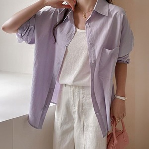 シャツ 長袖 オーバーサイズ レディース 春夏秋 韓国 シンプル 大人 きれいめ カジュアル 無地 トップス 羽織り 体型カバー ゆるシャツ ゆったり オフィスカジュアル 大人可愛い 大人女子