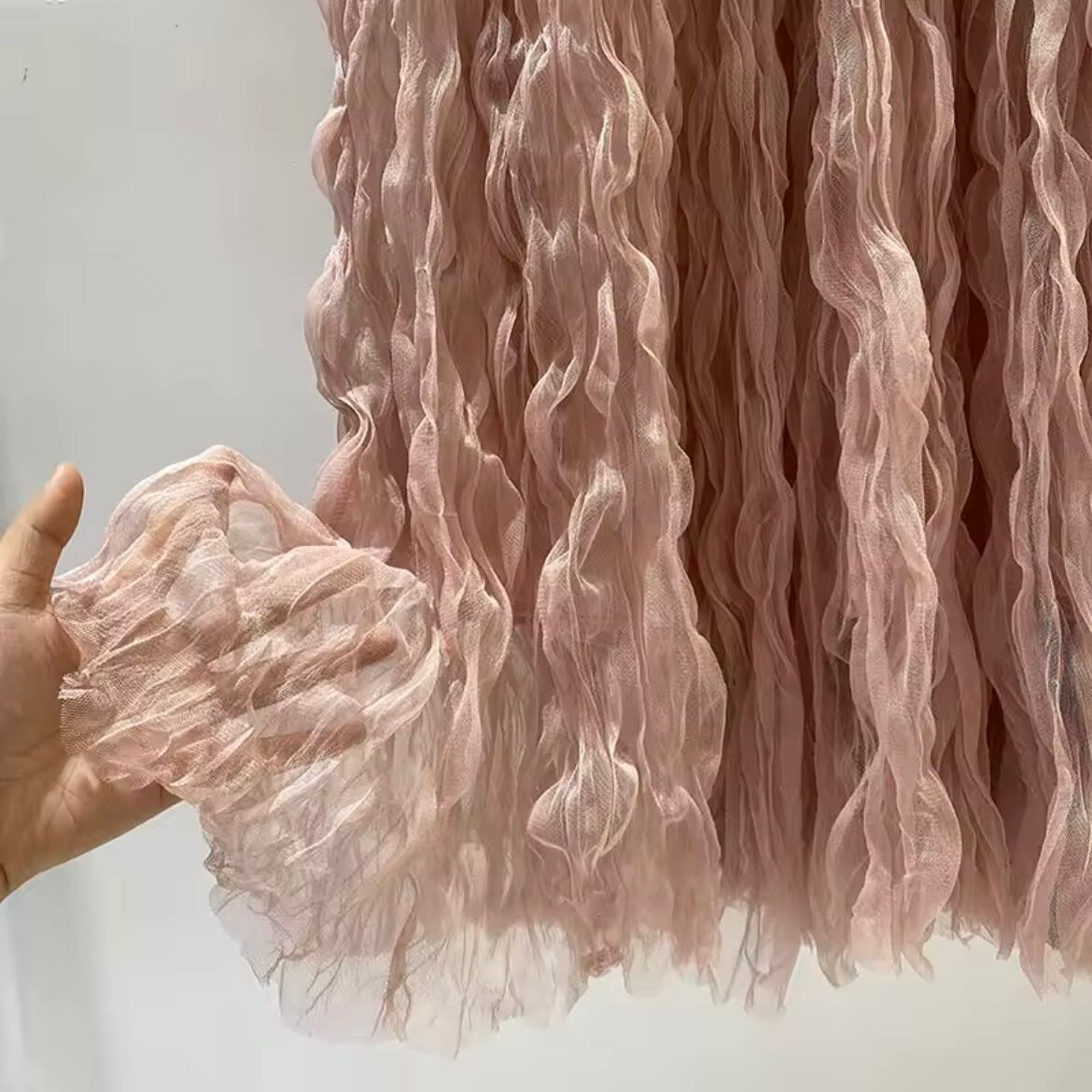 ウェーブシフォンロングスカート