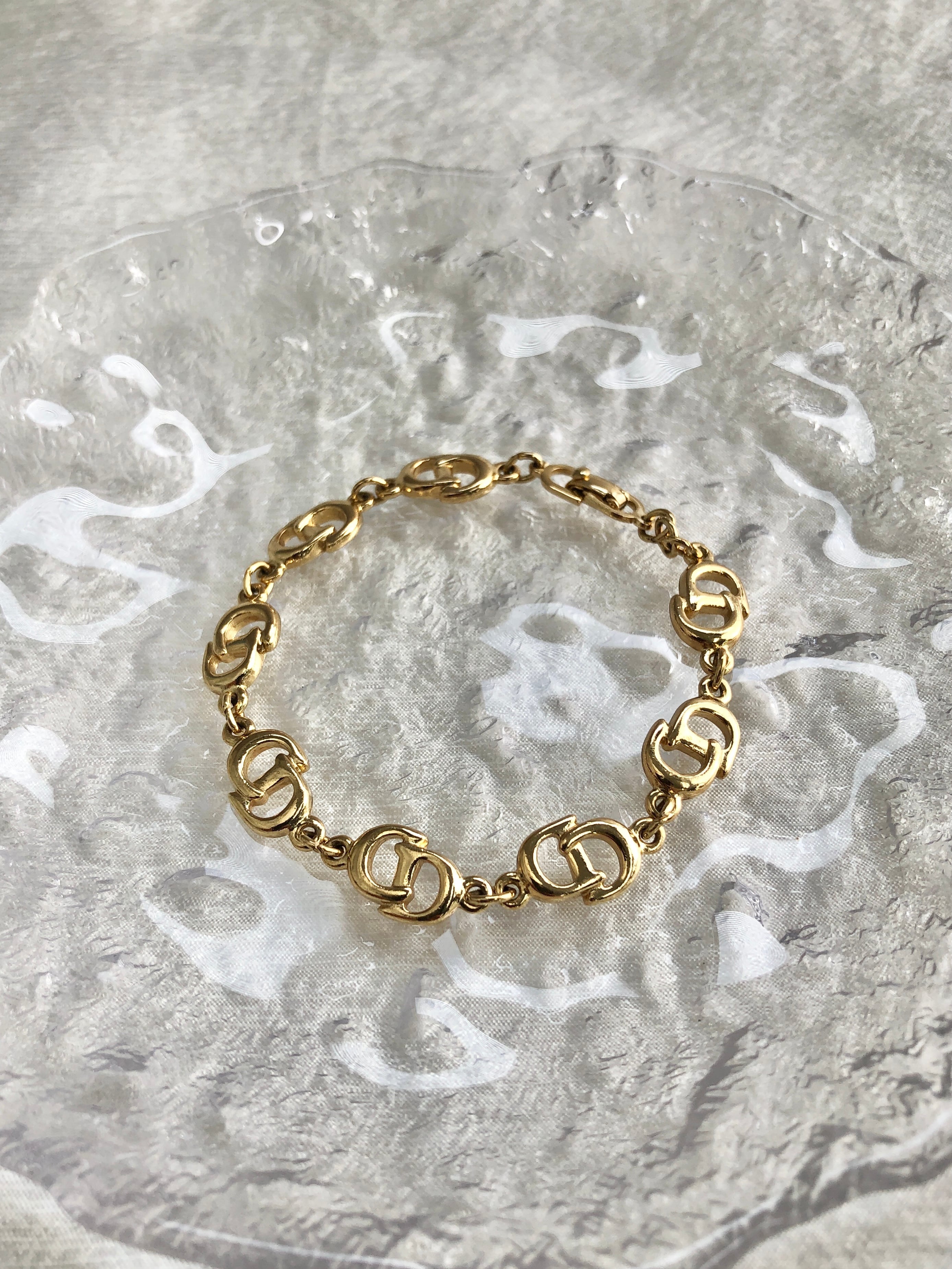 Christian Dior クリスチャン ディオール ブレスレット ゴールド CD vintage ヴィンテージ オールド e76pm3