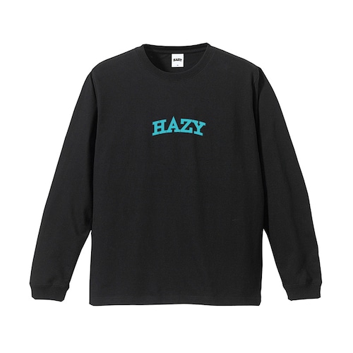 HAZY Medium Logo LongTee ( Black / Tif blue )