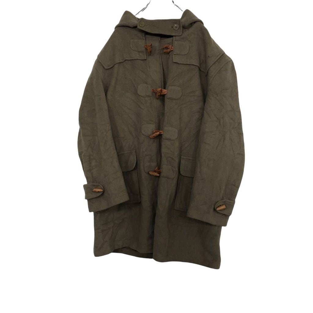 ダッフルコート M〜 ベージュ フーディー チェック柄 厚手 トグル