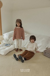 韓国子供服 / LALALAND / 26Autumn / ラウンド 切替 スウェット / 秋服 / キッズ *XS~XL*