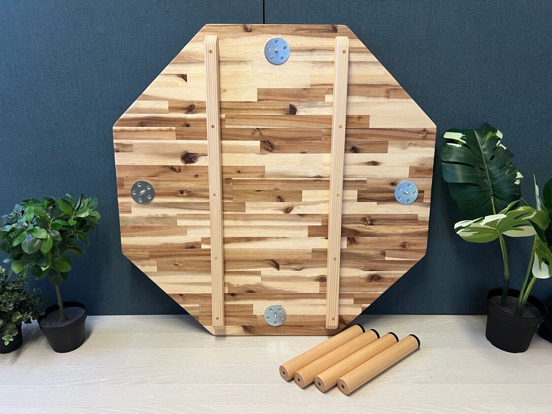 送料無料】 ローテーブル 8角 90cm アカシア ねじ込み脚 | Pay ID 