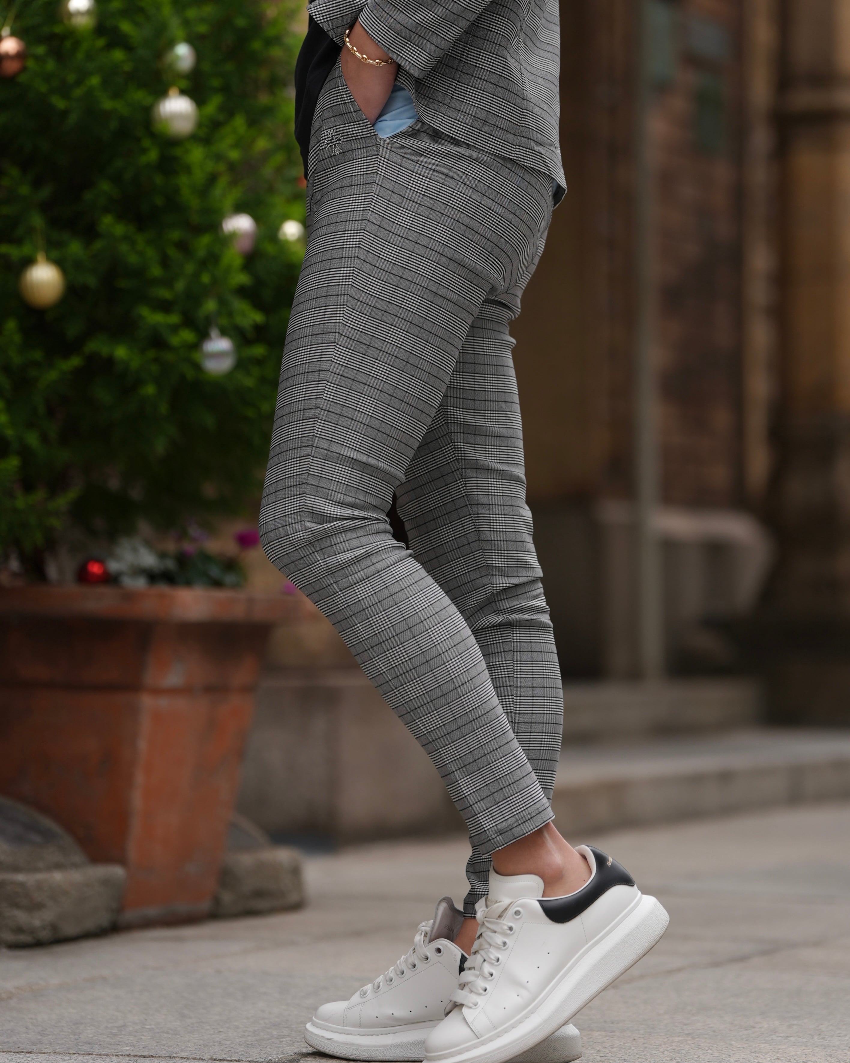BELINDA ORIGINAL CHECK SLACKS【BB25028】 | BELINDA OFFICIAL