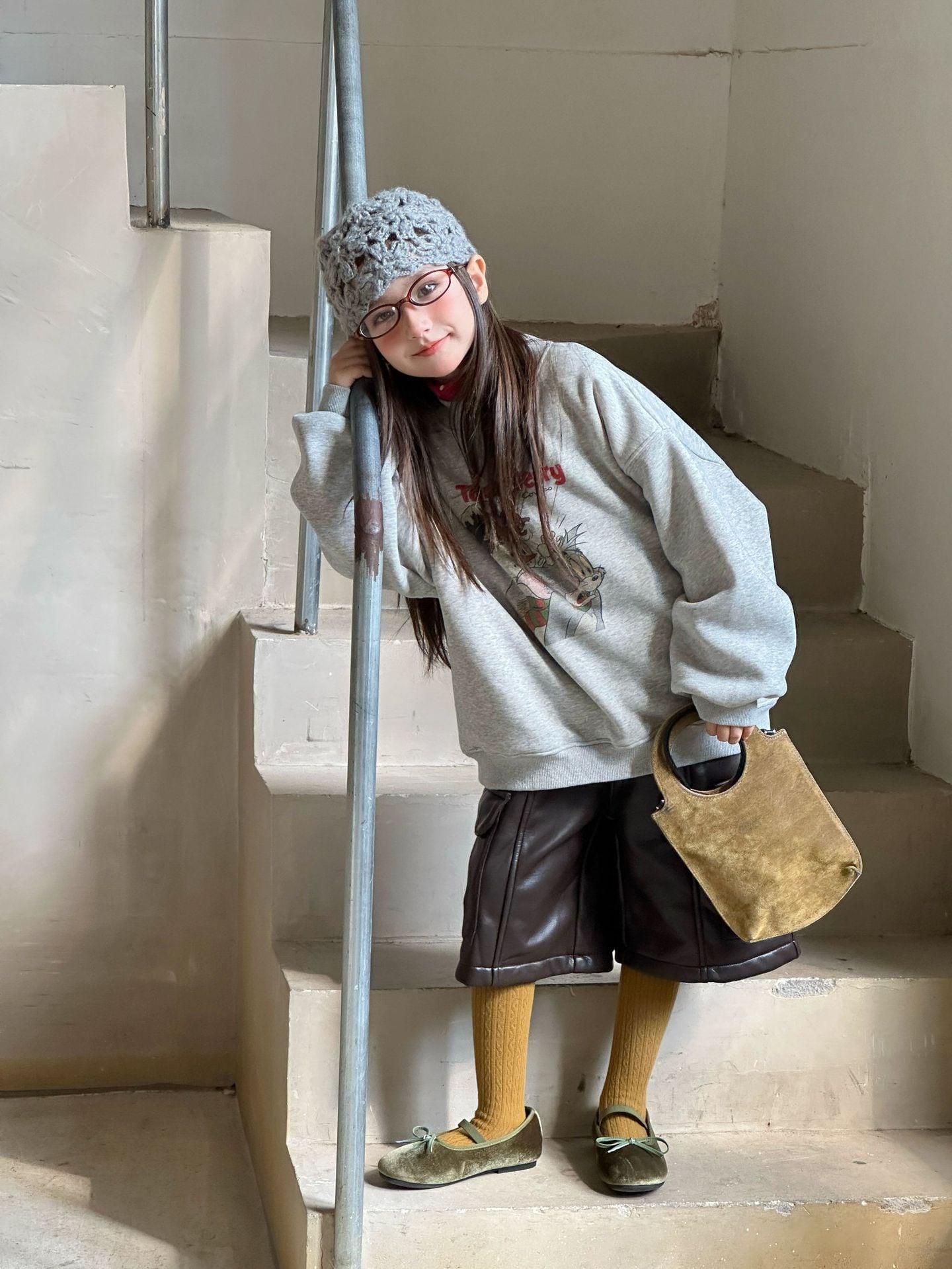 裏起毛イラストトレーナー