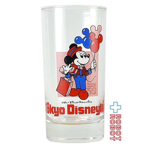 東京ディズニーランド TDL ミッキーマウス 風船持ち スーベニア購入 グラスコップ 1980's
