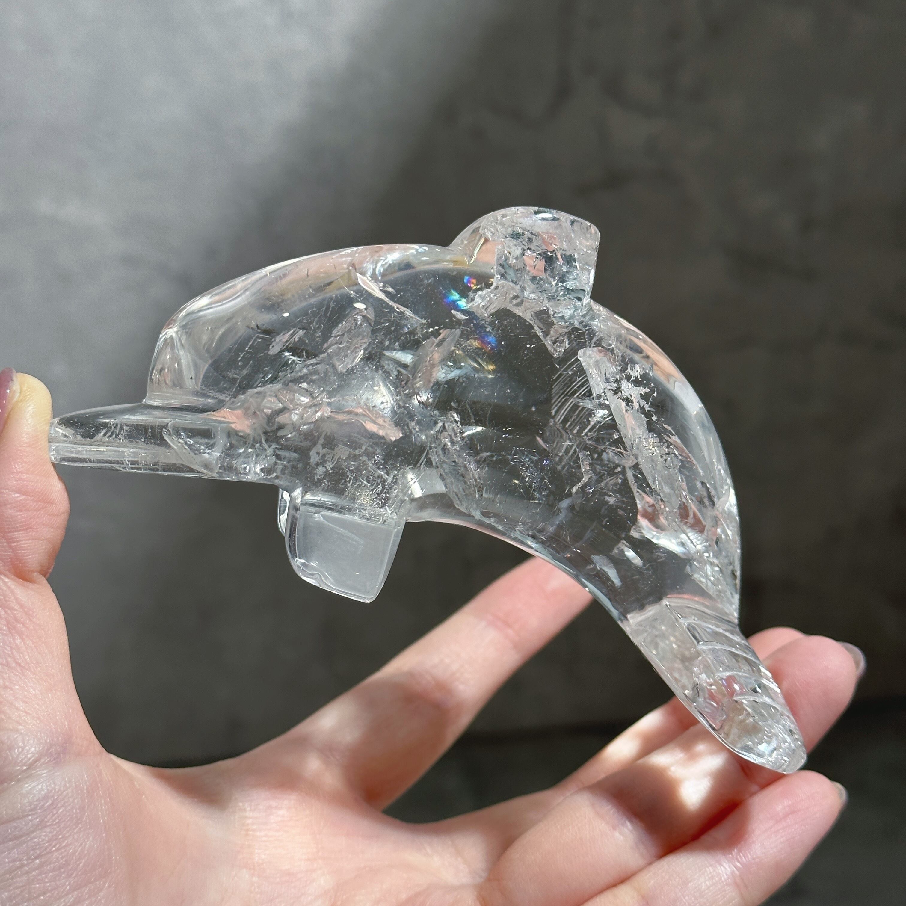 透明感◎ミナスジェライス産クリアクォーツ イルカ21◇Clear Quartz◇ 天然石・鉱物・パワーストーン