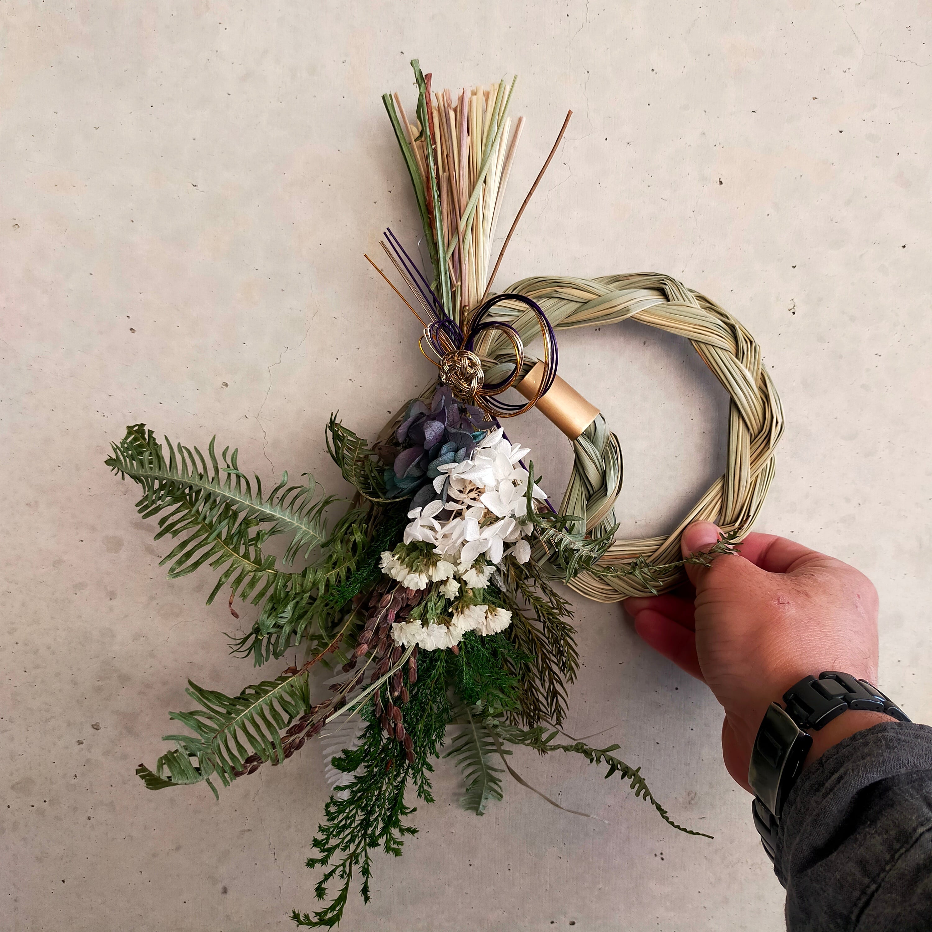 ドライフラワークリスマスリースL【Dried Flowers X'mas Wreath