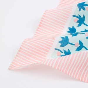 Scandinavian berry block print handkerchief