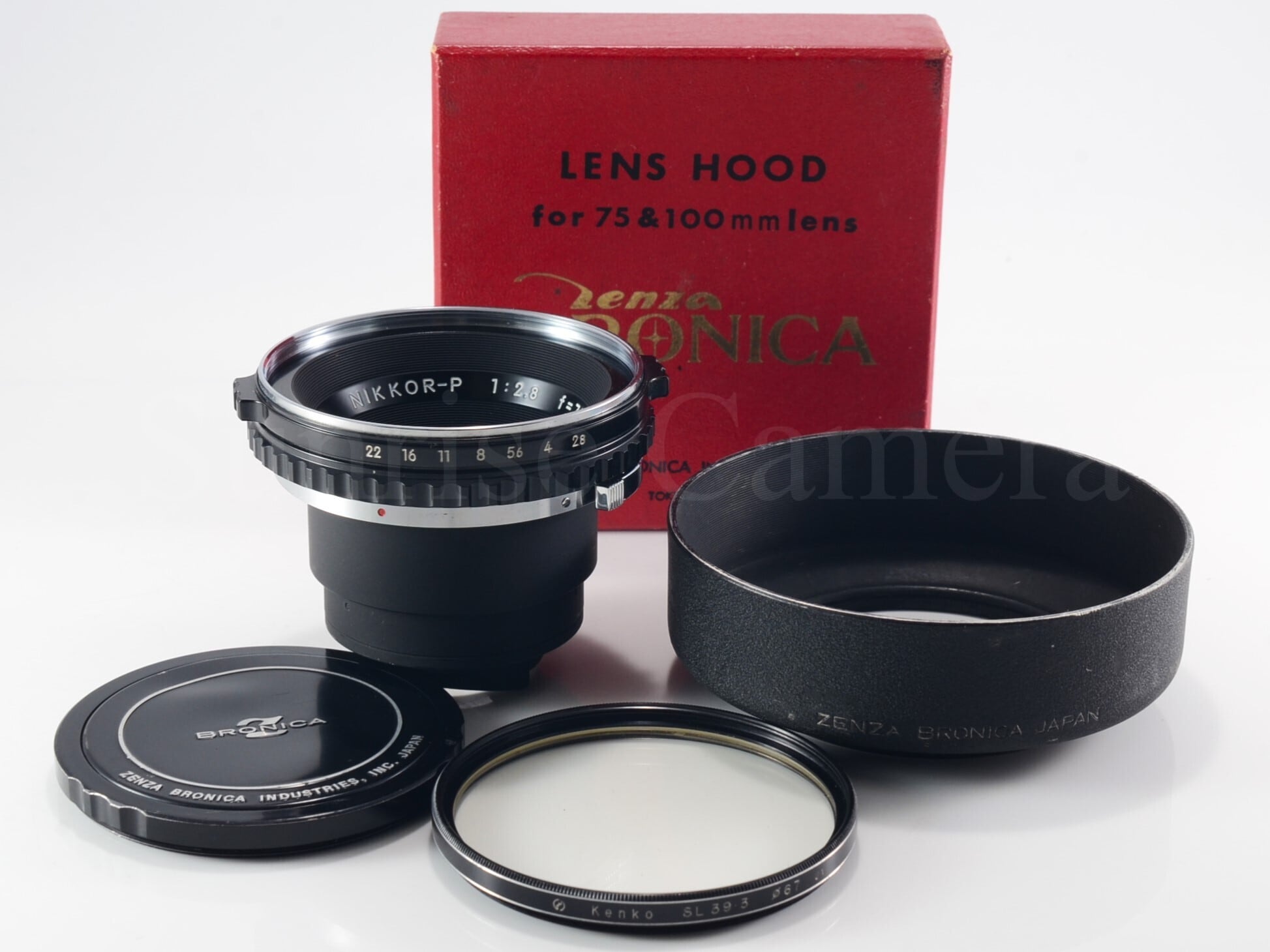ZENZA BRONICA Nikkor P 75mm F2.8 レンズフード付 ゼンザブロニカ