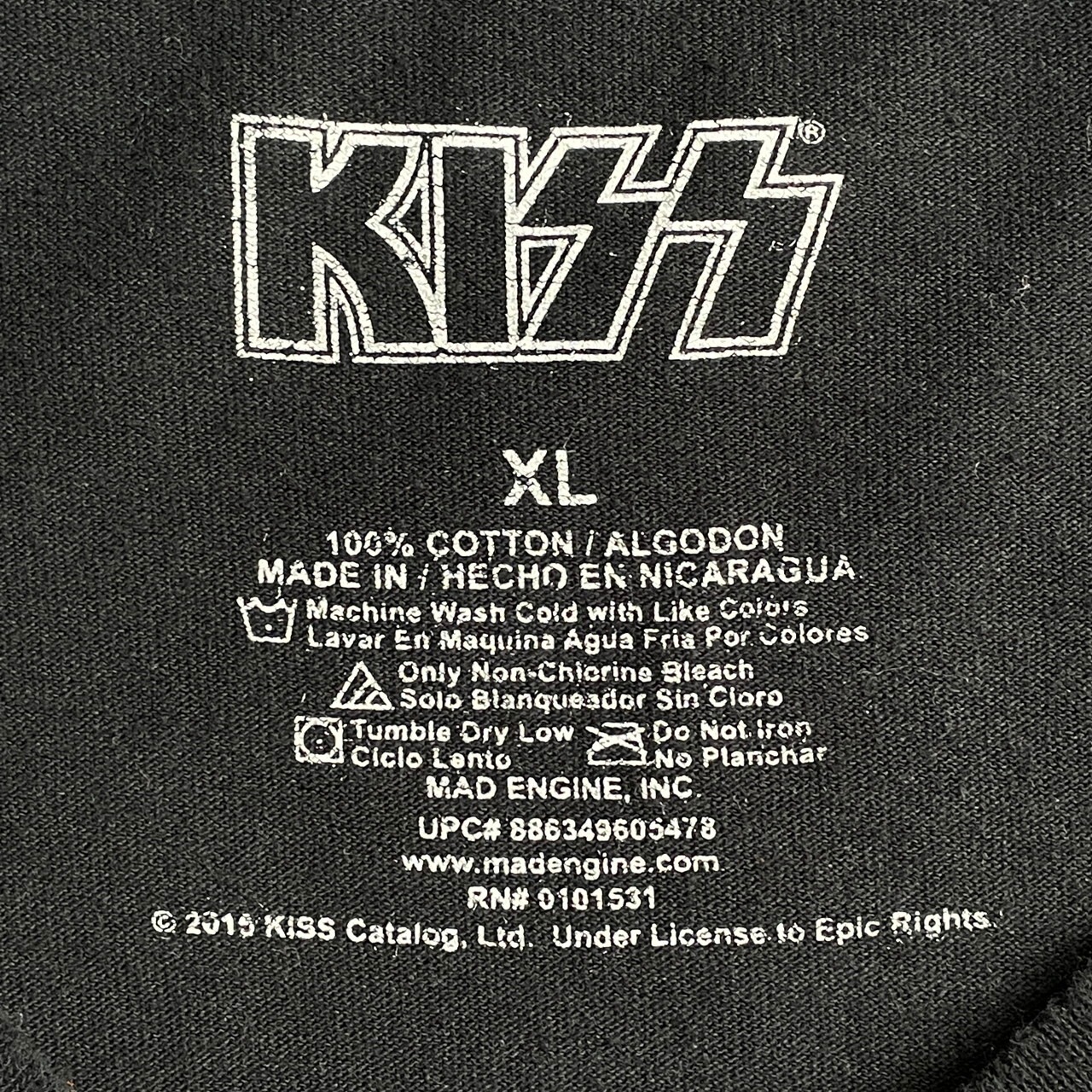 00年代 KISS キッス ジーンシモンズ バンドTシャツ メンズXL 古着 