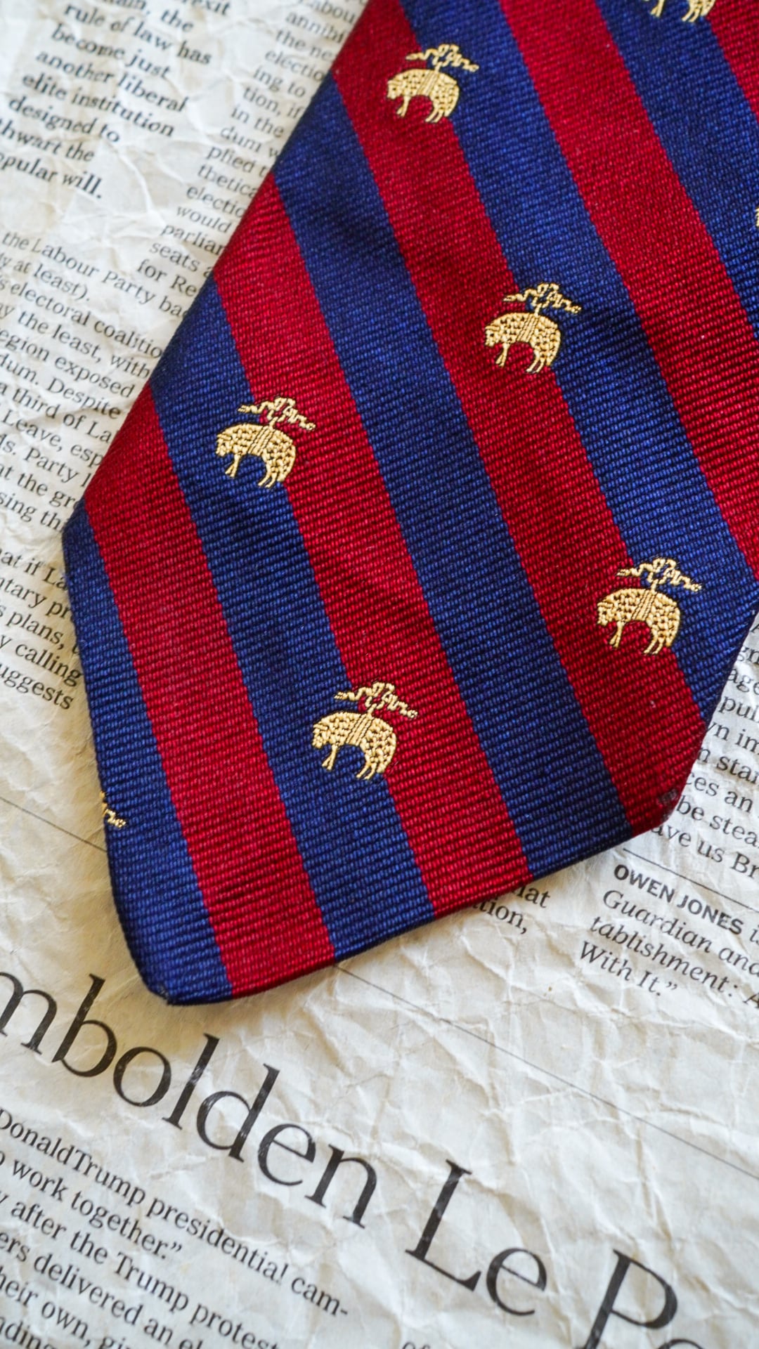 Brooks Brothers MAKERS ネクタイ ゴールデンフリース 刺繍 1960s】BROOKS BROTHERS ブルックスブラザーズ ストライプ