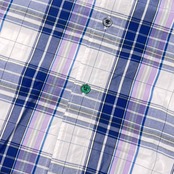 90s 00s LACOSTE ラコステ チェック BD ボタンダウン 半袖シャツ 3/マルチ メンズ オールド ファブリカ